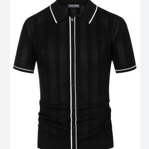 Paul Jones Navy Blue Button-Up Shirt Size XL